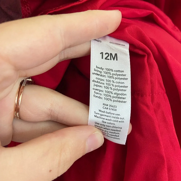 NWOT | Carter’s baby girl’s special occasion plaid patterned dress — 12 months - Picture 5 of 7